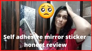 self adhesive mirror sticker unboxing amp review  How to apply mirror stickers  Hindi channel [upl. by Lemuelah]