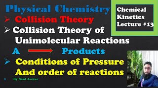 lindemann theory of unimolecular reaction part 2 [upl. by Nicks]