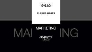 For your business to succeed you must know the difference between sales and marketing ⬇️ [upl. by Gleich]