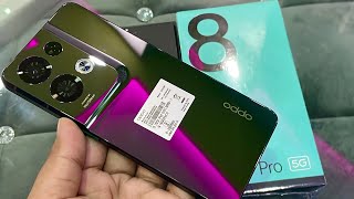 Oppo Reno 8 Pro 5G Glazed Black Unboxing First Look amp Review  Oppo ultraclearnightinportrait [upl. by Ecnarretal]