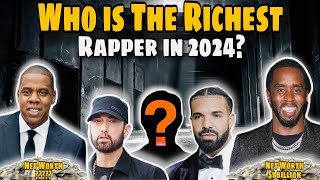 Top 10 Richest Rappers In The World 2024 With Evidence and facts including Net Worth Houses amp Cars [upl. by Melia417]