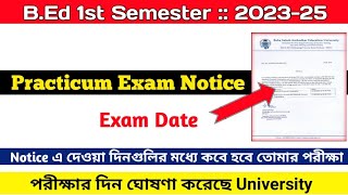 BEd 1st Semester Practicum Exam Date  BEd 202325  Viva Exam  Practicum Exam 2024 [upl. by Hermina]