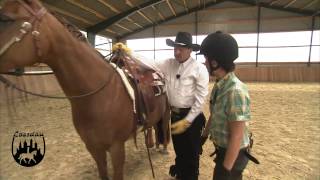 Loesdau Lessons Basics mit Kati Aufsteigen auf ein Westernpferd [upl. by Kolb579]