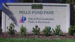 Mills Pond Park Vertical Axis Wind Turbines Installation Fort Lauderdale [upl. by Notserp]