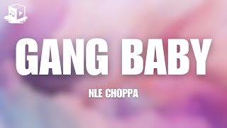 NLE Choppa  Gang Baby Lyrics [upl. by Akerahs]