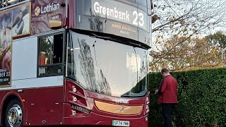 Lothian buses route 23 Trinity  Greenbank FRV Timelapse Volvo BZL 711e [upl. by Niveb355]