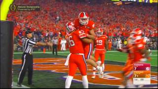 Watson finds Renfrow again for second Clemson touchdown [upl. by Kciredec872]