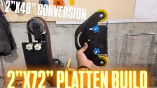 Metalworkingconverting 2x48 grinder into a 2x72 welding forge diy beltgrinder metalworking [upl. by Cralg]