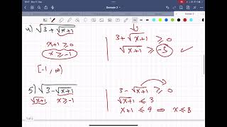 The domain of some important functions 2  Calculus التفاضل والتكامل [upl. by Yemac348]