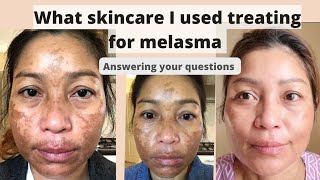 Skincare I used for treating melasma and how I used Eucerin Answering your questions Melasma [upl. by Garrott]