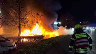 Feuerwehreinsatz nach PKWBrand bei Firma in Hörbranz [upl. by Assilav]