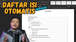 cara membuat daftar isi otomatis PEMULA [upl. by Hurwit908]