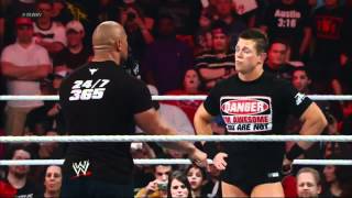 The Rock vs The Miz Confrontation after Raw goes off the air HD [upl. by Gnolb629]