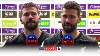 Emotional Alisson reacts to scoring injury time winner against West Brom [upl. by Viole59]