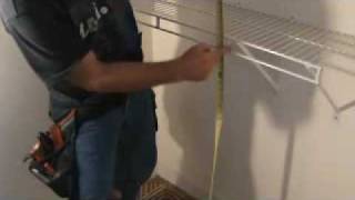 Installing prefinished wire closet shelves measure twiceinstall once [upl. by Arem]