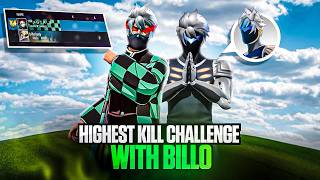 Highest Kill Challenge with Billo Gaming 🔥😈 Free Fire [upl. by Odnumde]