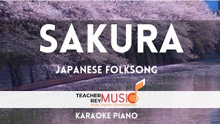 SAKURA Cherry Blossoms  Minus oneInstrumental with Lyrics Japanese Folk Song [upl. by Alta]