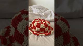 Let’s crochet a checkered bucket hat crochet knitting buckethat [upl. by Lishe698]