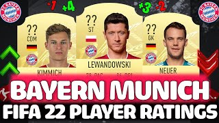 FIFA 22  BAYERN MUNICH PLAYER RATINGS PREDICTIONS FT LEWANDOWSKI NEUER KIMMICH ETC FIFA 22 [upl. by Dael38]