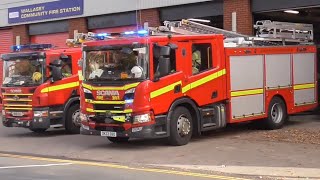 Merseyside Fire and Rescue  Wallasey Double turnout to an unknown incident [upl. by Adyahs]