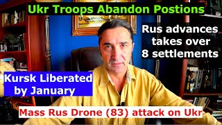 Ukr troops Abandon Positions Rus takes control of 8 settlements Kursk liberated by Jan 83 Drones [upl. by Niletak]