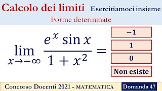 Calcolo limiti  Concorso docenti [upl. by Admama]