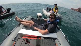 Small inflatable boats at Ladram Bay Part 2 [upl. by Worth]