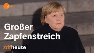 Ende einer Ära  Großer Zapfenstreich für Angela Merkel  ZDFSpezial [upl. by Nolrac]