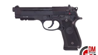 KWC M92 Model GBB Full metal Noir avec rail CO2 11 joule maxi KCB23AHN DMdiffusion [upl. by Trin]