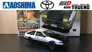 FULL BUILD – Aoshima Toyota AE86 Inisial D Skala 124 [upl. by Carlotta]