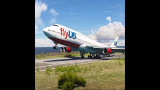 This Pilot is Awesome Flying the Boeing 747 FlyUS from Short Runway [upl. by Lidaa]