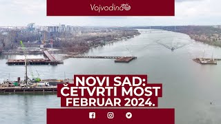 Četvrti Novosadski mostFebruar 2024 Vojvodinauzivo [upl. by Leirud]