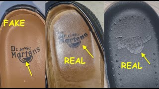 Dr Martens shoes real vs fake How to spot original Doc Martens 1461 footwear [upl. by Yeoz930]