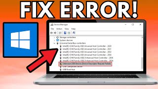 Fix Unknown USB Device Device Descriptor Request Failed Windows 10 amp 11 [upl. by Naaman]