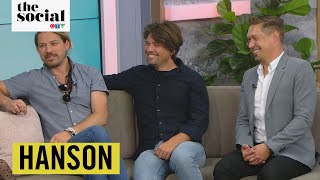 Hanson Chats MMMBop Social Media Fandom and More  The Social [upl. by Ahsyekat]