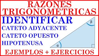 CATETO OPUESTO CATETO ADYACENTE e HIPOTENUSA UBICACIÓN  EJERCICIOS INTRODUCCIÓN [upl. by Urban]