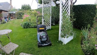 Hayter 48 battery green series lawnmower HD 1080p [upl. by Lauren498]