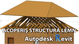 Acoperis structura lemn  Autodesk Revit [upl. by Eihpos]