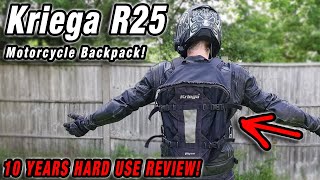 Kriega R25 Motorcycle Bag Review  10 Years hard use [upl. by Nyrhtakyram]