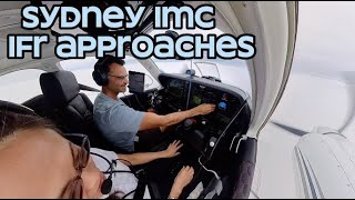 Sydney IMC  4x IFR approaches in a G58 Baron [upl. by Nacim]