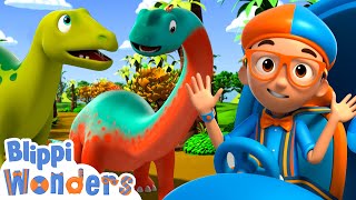 Blippi Learns About Giant Dinosaurs  Blippi Wonders  Animated Series  Cartoons For Kids [upl. by Jamal]