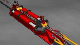 Mammoet Salvage  First generation Chainpuller animation 300 Ton [upl. by Haimerej]