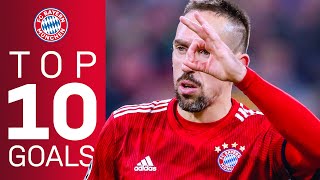 Franck Ribéry  Top 10 Goals for FC Bayern [upl. by Uriah]