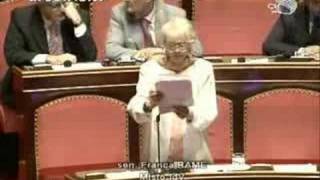 Franca Rame al Senato [upl. by Eeldivad]