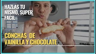 COMO HACER CONCHAS DE VAINILLA Y CHOCOLATE 7 PAN DULCE [upl. by Onez919]