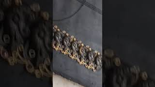 how to make gold necklace mehndi gold necklace trending reels viralshort views gold work yt [upl. by Ginnifer]