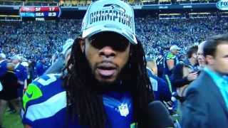 Richard Sherman Going Off on Michael Crabtree w Erin Andrews [upl. by Ynohtnaleahcim]