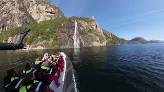 Feel the adrenaline rush RIB amp hike with firstresponder guides in Lysefjorden Norway [upl. by Reggis]