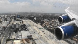 Jumbo Jet Beautiful HD 747400 landing in Los Angeles California [upl. by Onitsuj]