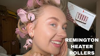 I BOUGHT REMINGTON HEATED ROLLERS FROM ALDI  REVIEW  Laura Hargreaves [upl. by Plumbo]